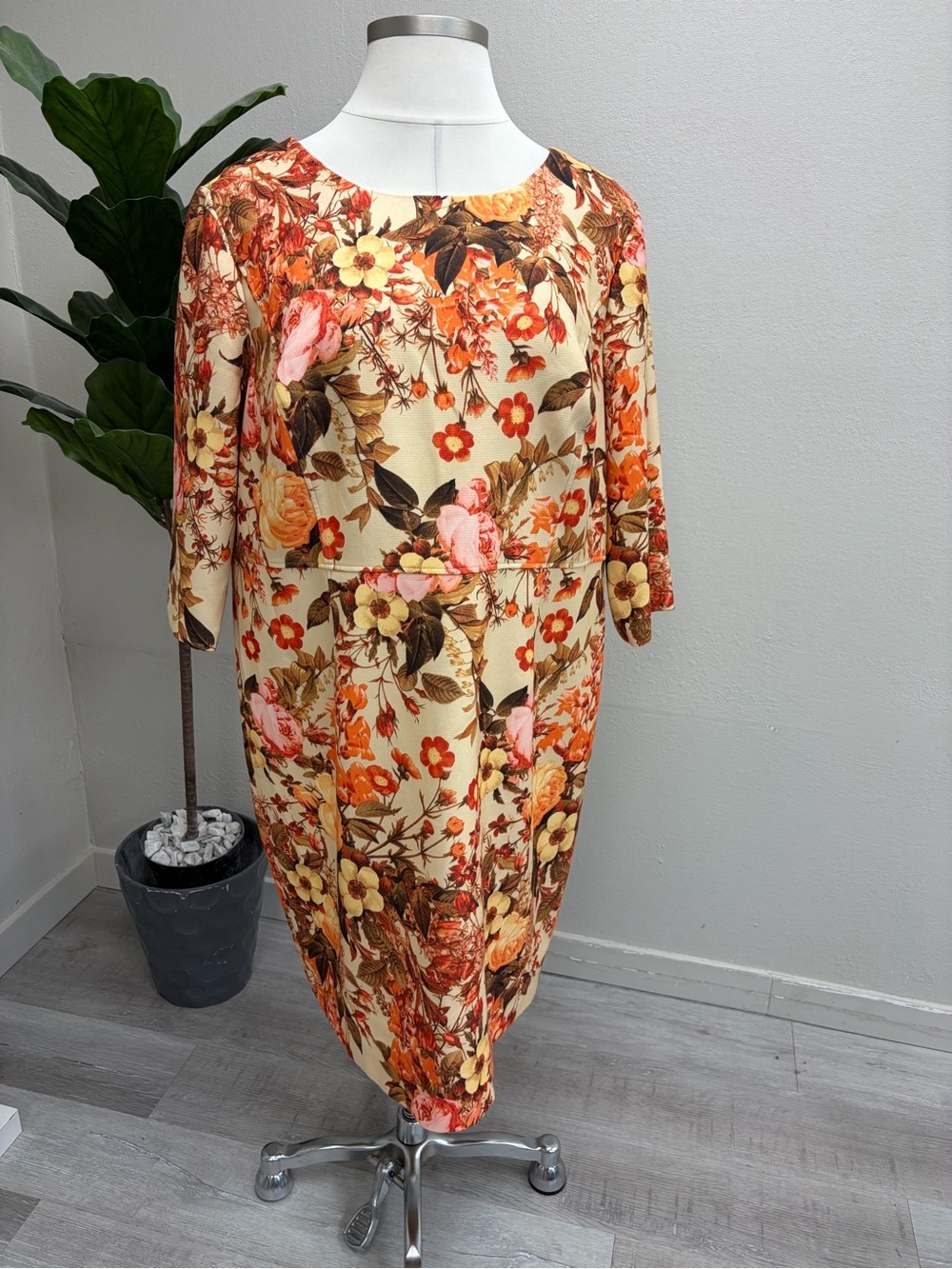 Talbots 3/4 Sleeve Floral Dress